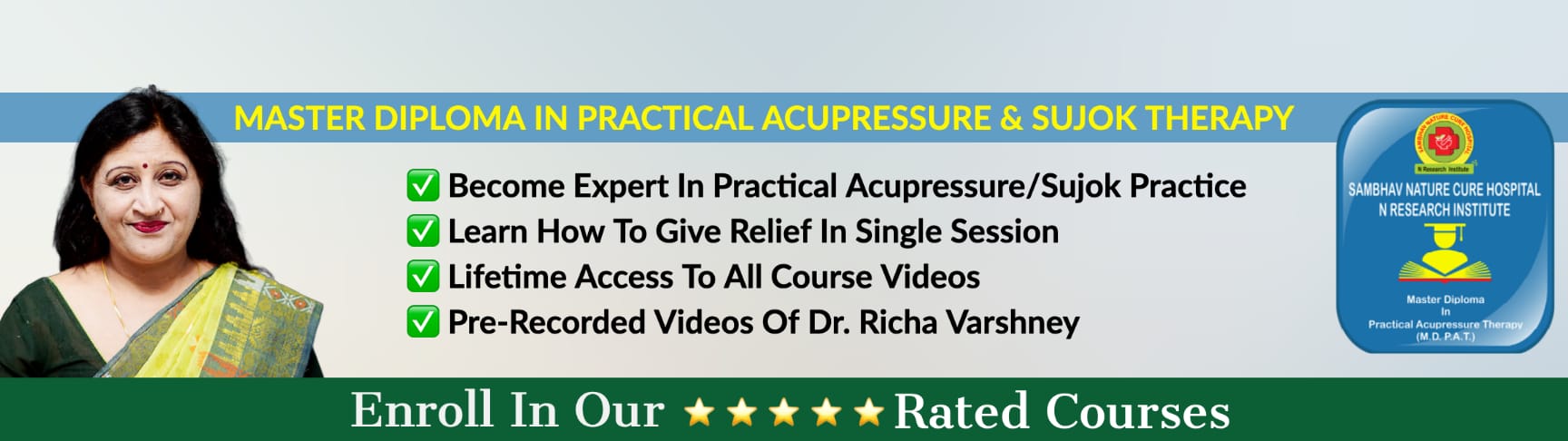Master Diploma in Practical Acupressure & Sujok Therapy banner