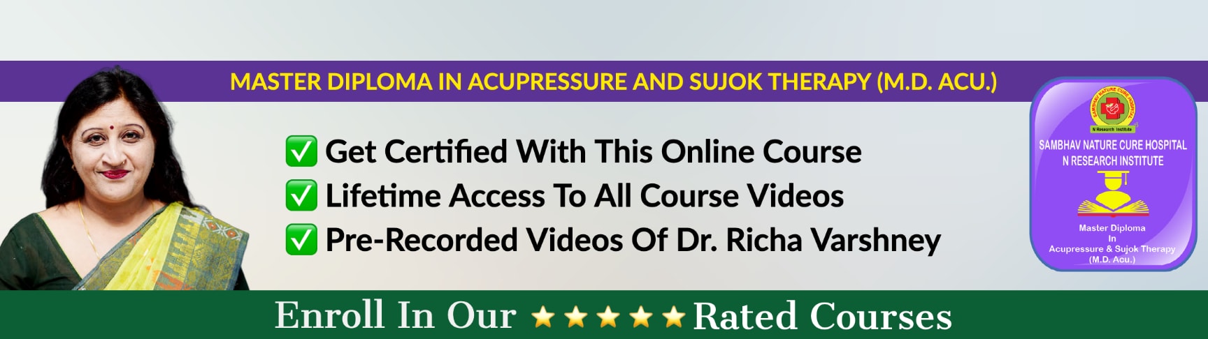 Master Diploma in Acupressure & Sujok Therapy banner